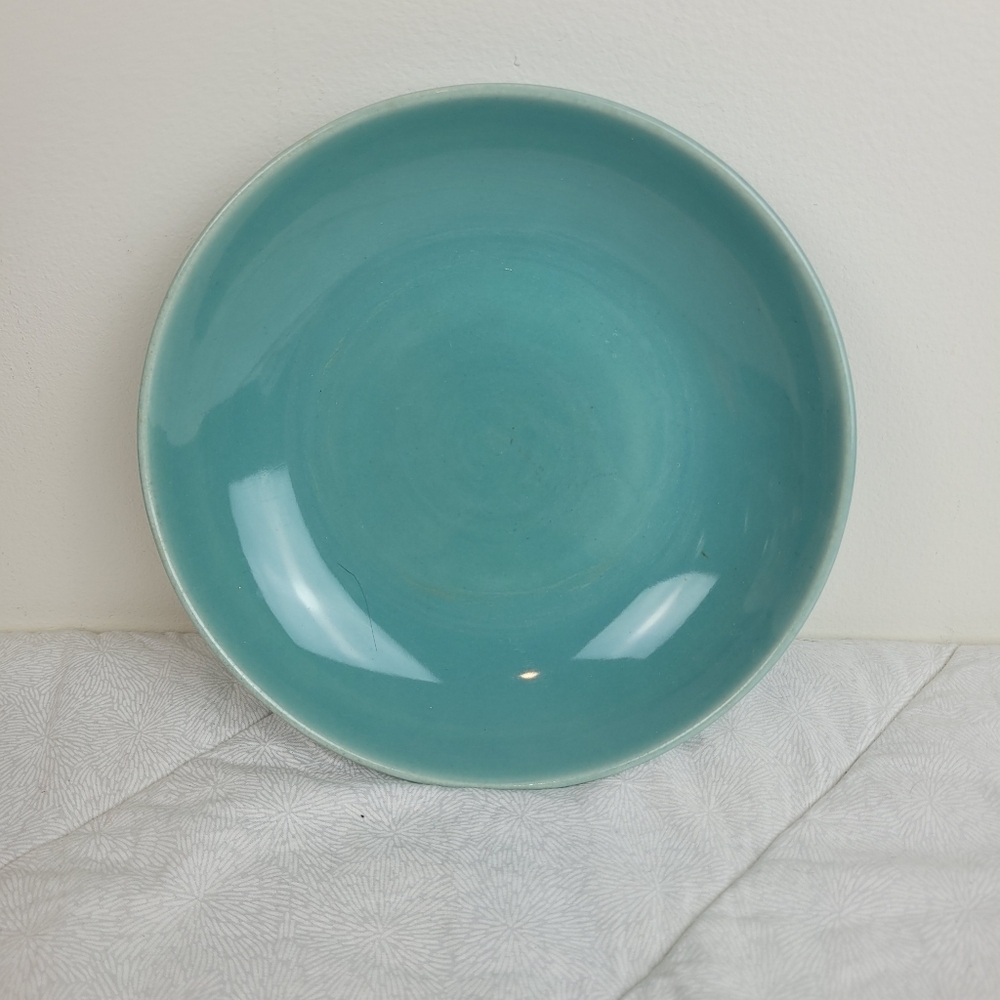 Harmony House 1950's Vintage Symphony Aqua Salad Cereal Soup Bowl  7 1/2 x 1 1/2